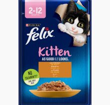 PURINA FELIX As Good as it Looks with Chicken in Jelly Wet Junior Cat Food Pouch 85g