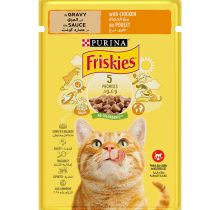 Purina Friskies Chicken Chunks in Gravy Wet Cat Food Pouch 85g