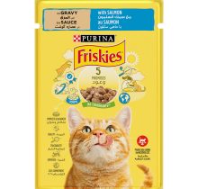 Purina Friskies Salmon Chunks in Gravy Wet Cat Food Pouch 85g