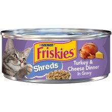 PURINA FRISKIES Savory Shreds Turkey & Cheese in Gravy Wet Cat Food 156g