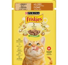 Purina Friskies Turkey Chunks in Gravy Wet Cat Food Pouch 85g
