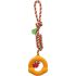 Trixie Playing Rope Toy - Natural Rubber Ring - Dental Fun Tugging Activity For Dogs