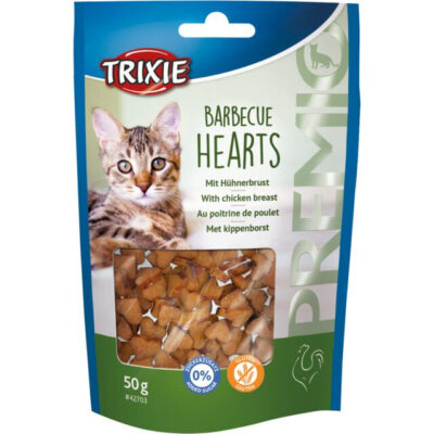 TRIXIE PREMIO BARBECUE HEARTS chicken breast for CATS 50 g