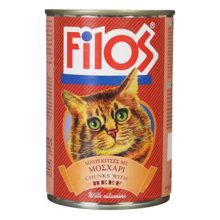 Filos Chunks with Beef - wet cat food 405g