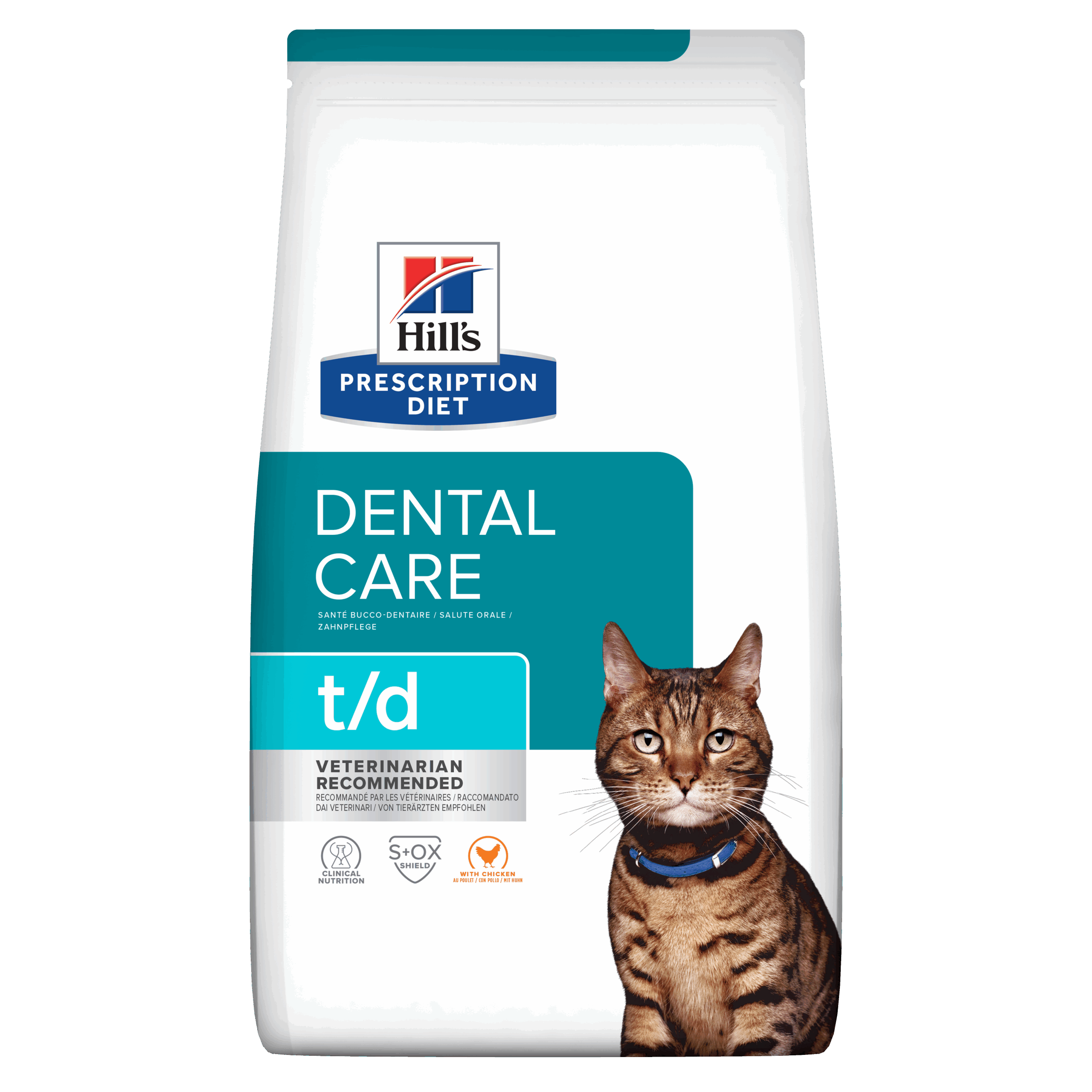 Hill's Prescription Diet T/d Dental Care Dry Cat Food with Chicken 1.5kg