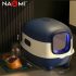 "Oval Cat Litter Box with UV light & Scoop ØªØ¹Ù‚ÙŠÙ… Ø¨Ø§Ù„Ø§Ø´Ø§Ø¹Ø© ÙÙˆÙ‚ Ø§Ù„Ø¨Ù†ÙØ³Ø¬ÙŠØ© Size: 56*40 *40CM Color: Gray - Blue - Green - Purple "
