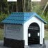 "Plastic dog house with metal door and sky window Size: 84*70*76cm"