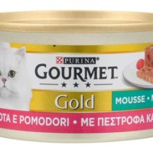 Purina Gourmet Gold Adult Cat Food with Mousse with Vegetables, Tomatoes & Trout 85g