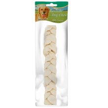 Rawhide Dog Chew Braided m. FY-88578W 20 cm