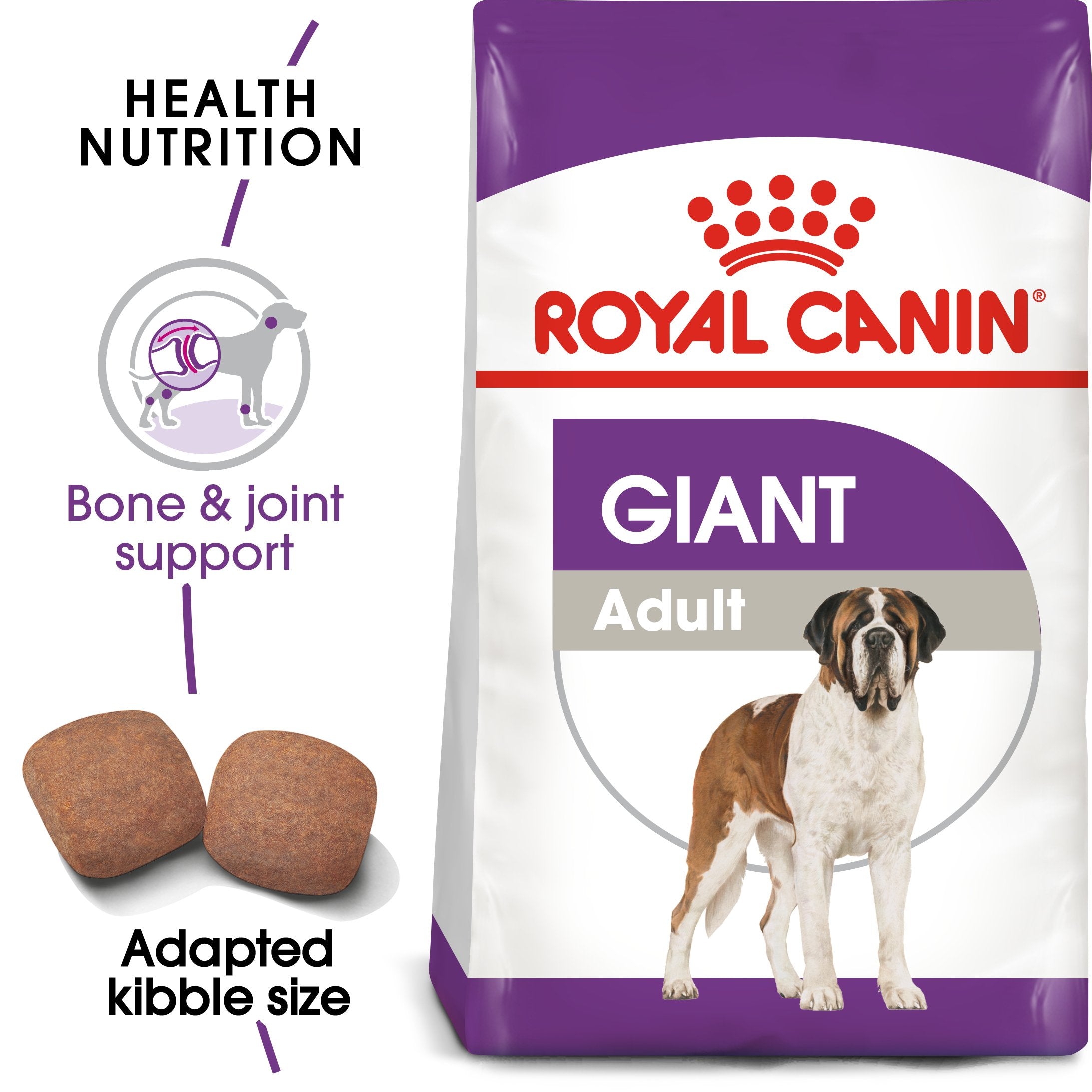 Royal Canin Giant Adult (15KG) - Dry food for giant active dogs. Adult weight from 45 kg and over - over 1824 months