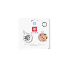 WAUDOG Smart ID metal pet tag with QR-passport, "Avocado 2" - 0625-0211