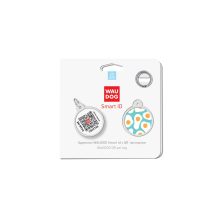 WAUDOG Smart ID metal pet tag with QR-passport, "Eggs" -0625-0213