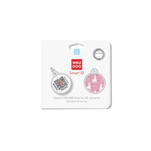 WAUDOG Smart ID metal pet tag with QR-passport, "Llamas" -0625-0217