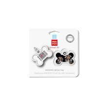 WAUDOG Smart ID metal pet tag with QR-passport, "Ride to live" -0640-0207