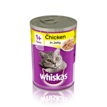 WHISKAS® 1+ Can with Chicken in Jelly 390g